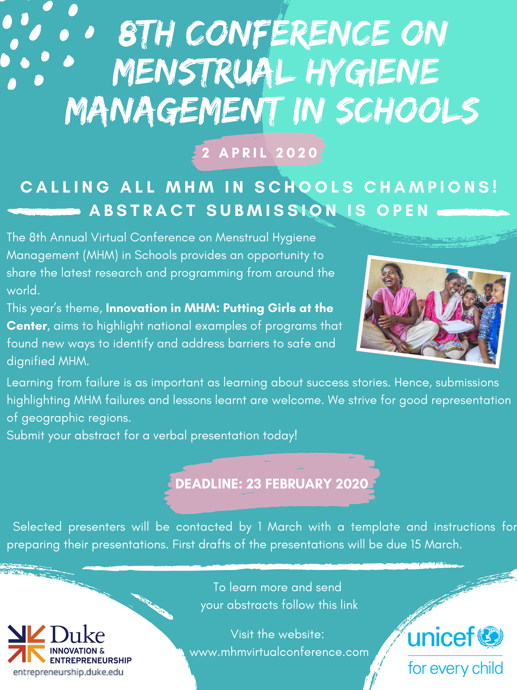 8th Virtual Conference on Menstrual Hygiene Management (MHM) in Schools |  Globalwaters.org