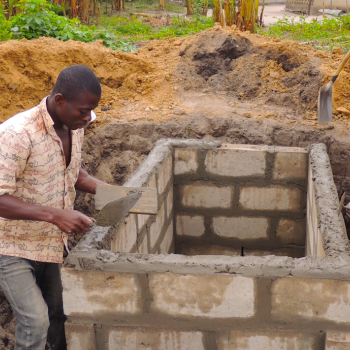 Latrine construction is assisting many Ghanaian communities improve their sanitation outlooks and bolster public health. Photo credit: Global Communities