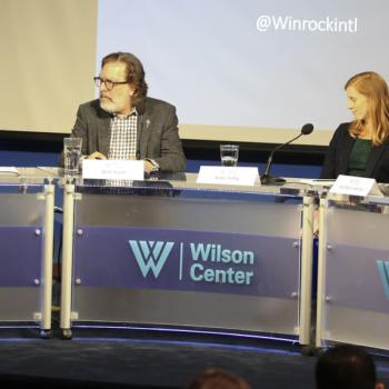 Speakers at the SWP event (from left): Ladeene Freimuth, Will Sarni, Kate Tully, Kathleen White, and Scott Houston. Photo credit: Wilson Center