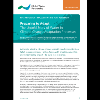 Preparing to Adapt: The Untold Story of Water in Climate Change Adaptation Processes