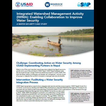 Integrated Watershed Management Activity: Enabling Collaboration to Improve Water Security