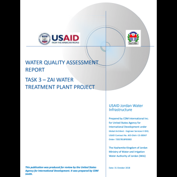 Jordan - Water Quality Assessment Report: Task 3 Zai Water Treatment Plant Project