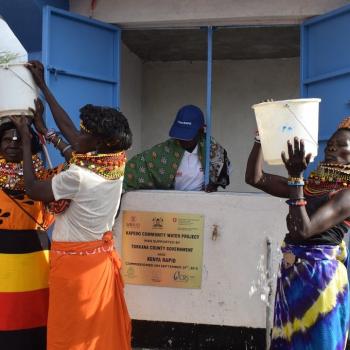 The opening of the Kapedo Community Water Project, which is a collaboration between Kenya RAPID and the Turkana County Government. Photo Credit: Kenya RAPID 