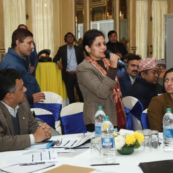 Staff from the Surkhet Valley Water Supply Users’ Organization were among the participants in a USAID Business Plan Dissemination workshop in Kathmandu, in January 2020. Photo credit: Hari Neupane/WASH-FIN