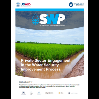Private Sector Engagement in the Water Security Improvement Process