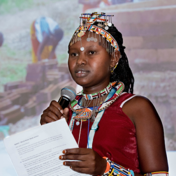 The Ripple Effect Study illuminates the critical intersection between women and water, enabling a greater understanding of the pathways to empowerment. Photo credit: Thomas Henriksson/SIWI; Speaker: Eliza Lasale, WASH Entrepreneur, Young Water Solutions