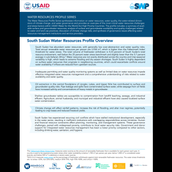 South Sudan Water Resources Profile 