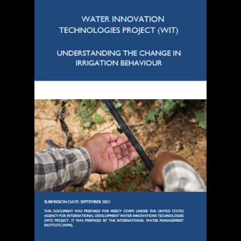Understanding the Change in Irrigation Behavior