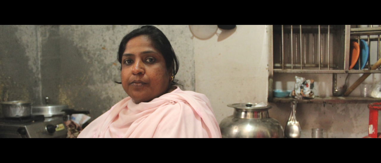 Ruksana Begum in her kitchen. Each day, she gets clean drinking water from a water purification center near her home in Bengaluru. Photo credit: Neha Khator, USAID