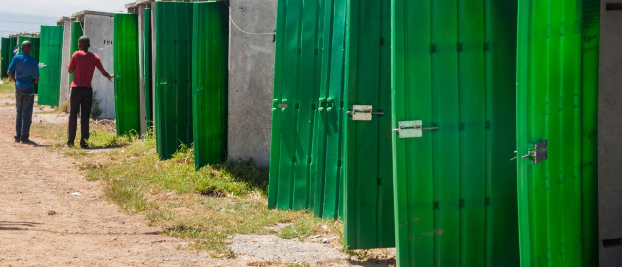 Pit Latrines in South Africa. Photo Credit: Galit Seligmann - Alamy Stock Photo
