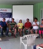 A Barangay (village) leader consults with community members about the development of a septage treatment facility in Tiptip, Tagbilaran City. Photo Credit: SURGE