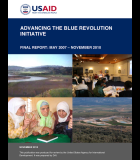 Advancing the Blue Revolution Initiative: Final Report – May 2007-September 2010