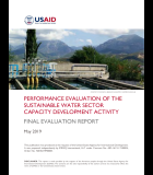 Performance Evaluation of the Sustainable Water Sector Capacity Development Activity: Final Evaluation Report