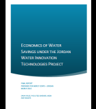 Economics of Water Savings Under the Jordan Water Innovation Technologies
