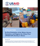 Ex-post Evaluation of the Water Access, Sanitation, and Hygiene for Urban Poor (WASH-UP) Activity in Ghana