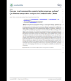How do rural communities sustain latrine coverage and use? Qualitative comparative analyses in Cambodia and Ghana