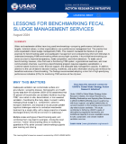 Lessons for Benchmarking Fecal Sludge Management Services