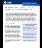 Pathways to Inclusive City-Wide Water and Sanitation Services