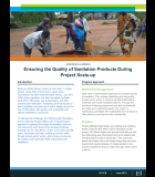 PSI - Ensuring the Quality of Sanitation Products During Project Scale-up  
