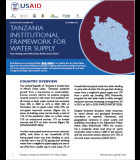 Tanzania Institutional Framework For Water Supply