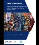 USAID Transform WASH Ethiopia’s Business Environment and How it Influences WASH Market Development