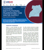 Uganda Institutional Framework for Water Supply