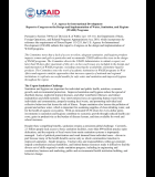 USAID Report to Congress on the Design and Implementation of Water, Sanitation, and Hygiene (WASH) Programs