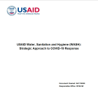 USAID Water, Sanitation and Hygiene (WASH): Strategic Approach to COVID-19 Response