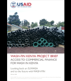 WASH-FIN Kenya Project Brief – Access to Commercial Finance for WASH in Kenya