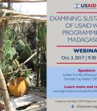 Webinar: Examining Sustainability of USAID WASH Programming in Madagascar