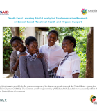 Youth Excel Learning Brief: Locally led Implementation Research on School-based Menstrual Health and Hygiene Support